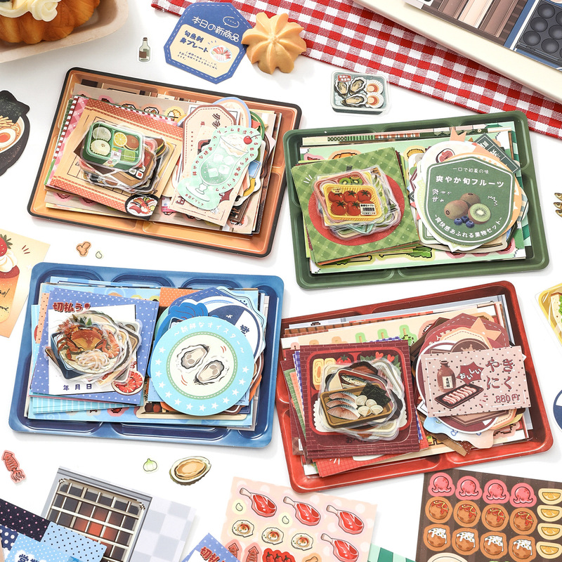 Food Snacks Menu - 77Pcs PET Sticker Set Lunch Box