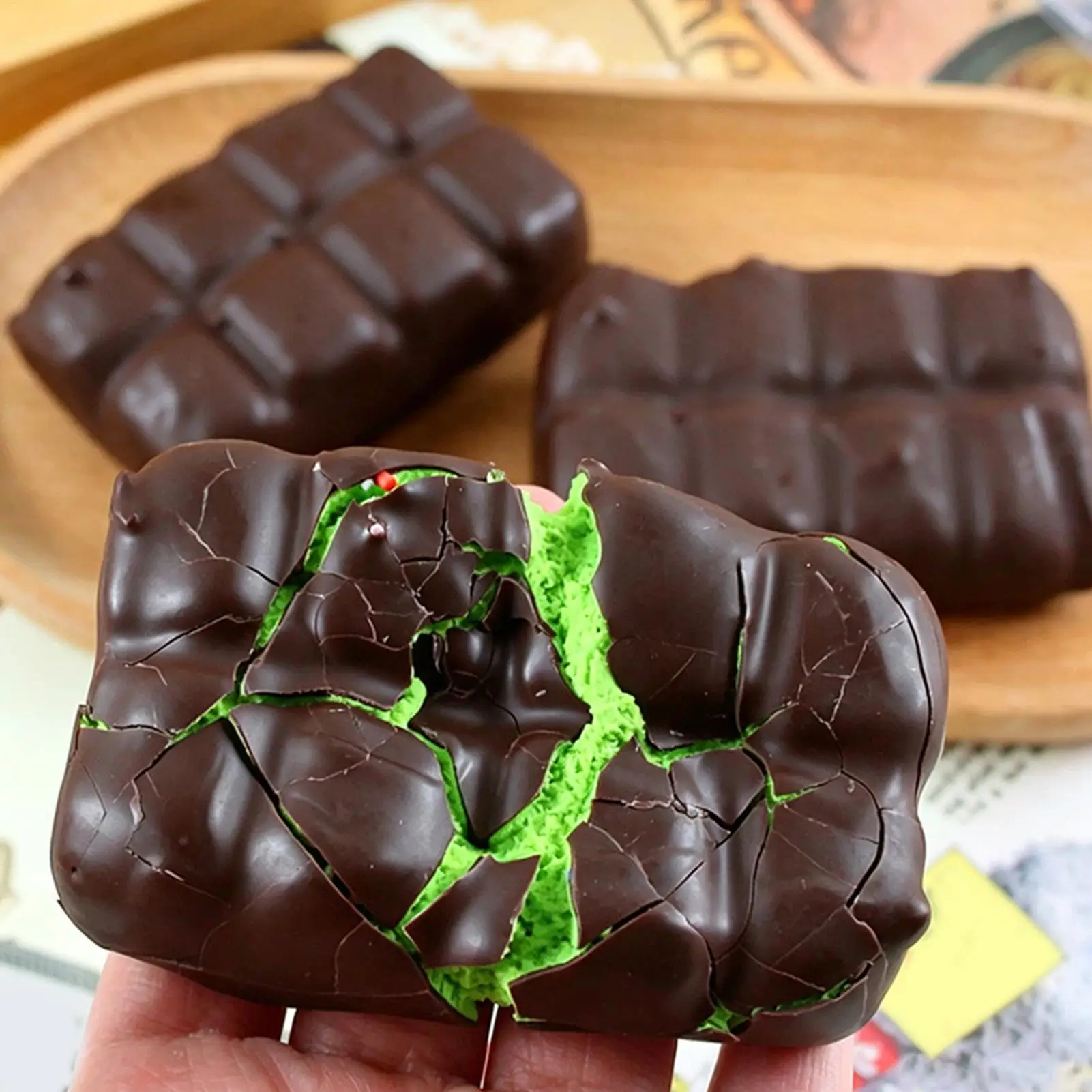Chocolate Squishy Squeeze Toy  - Food & Snacks Coloring Book Bold & Easy Designs For Adults And Kids Bold & Easy Coloring Books review and price