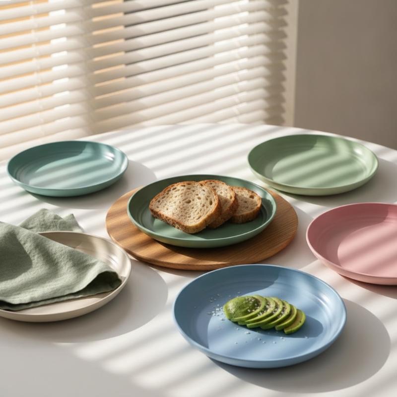 Wheat Straw Kids Dinner Plates - Food Snacks For Toddlers review and price