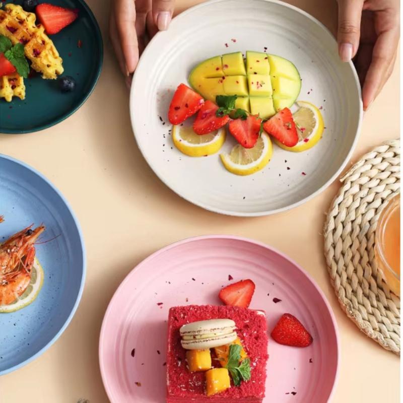 Wheat Straw Kids Dinner Plates - Food Snacks For Toddlers review and price