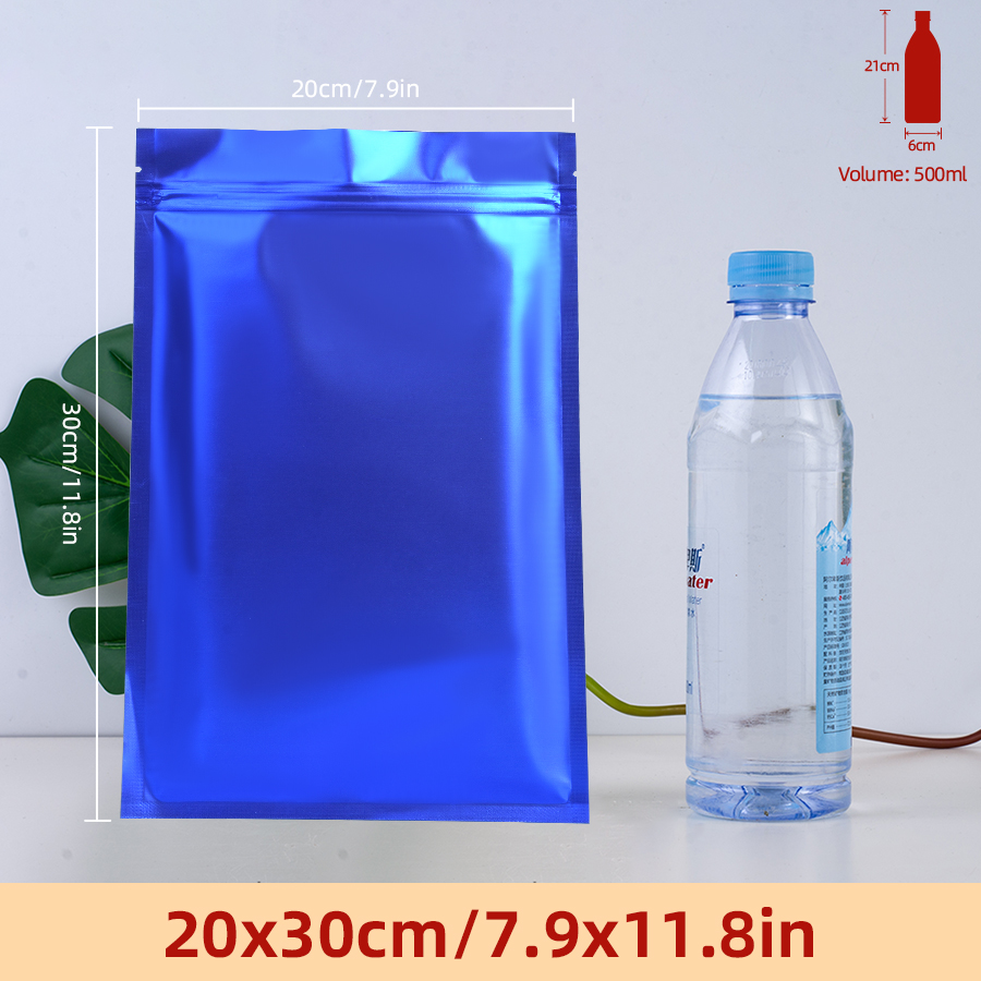 100pcs Matte Blue Foil Zipper  - Food Packed Snacks review and price