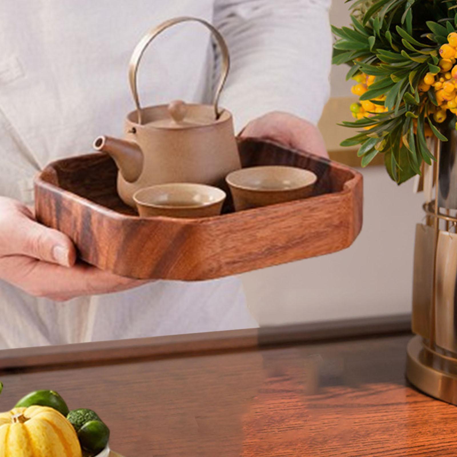 Walnut Wooden Serving Tray App - Food Sweet Snacks review and price
